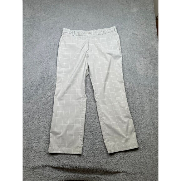 Nike Dri fit golf pants gray check design 38x30 - Picture 1 of 7